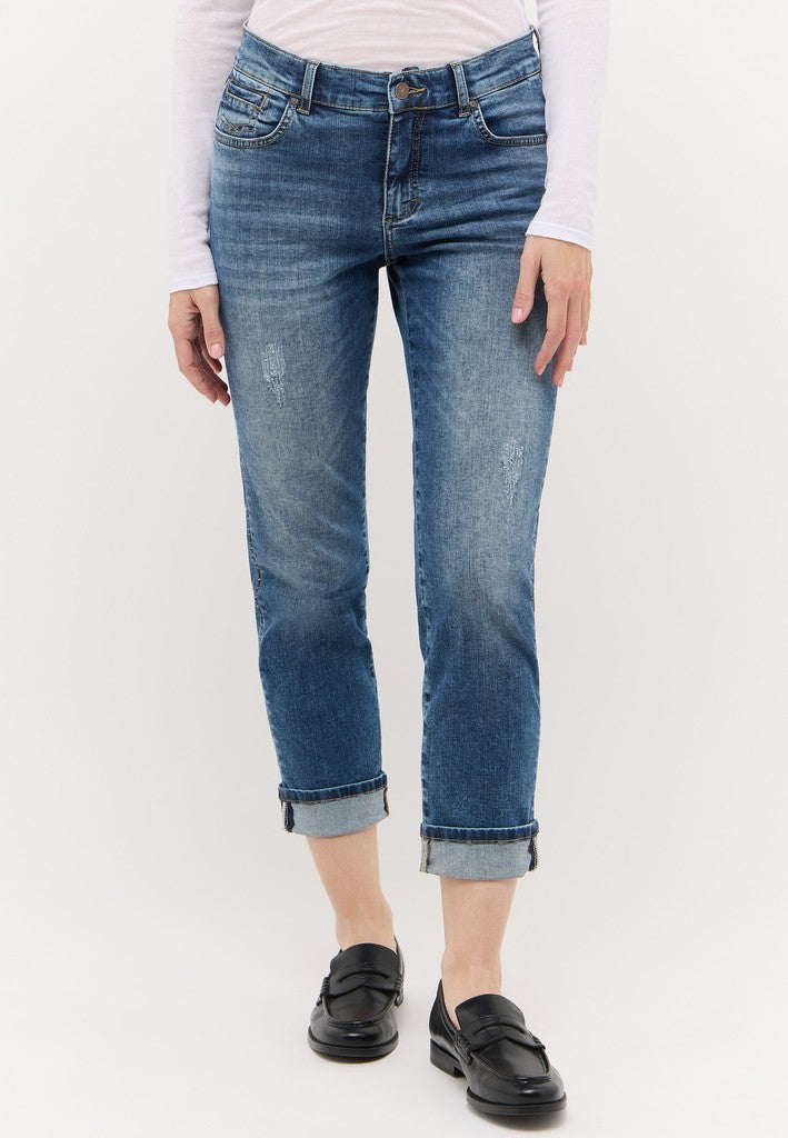 346 DARLEEN GLOW - ANGELS Jeans 3388 mid blue used destroyed