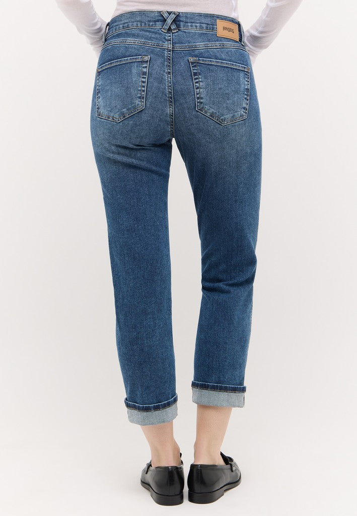 346 DARLEEN GLOW - ANGELS Jeans 3388 mid blue used destroyed