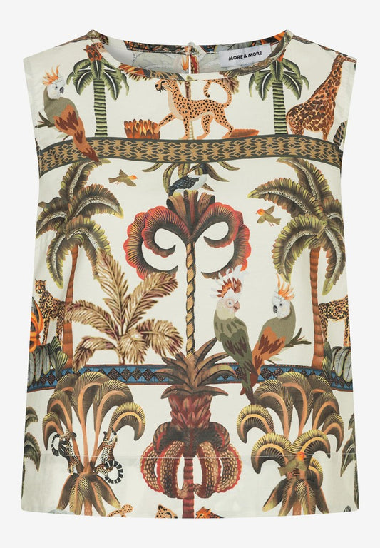 61062050 MORE&MORE - Poplin Print Blouse Top 4041 small ornament print