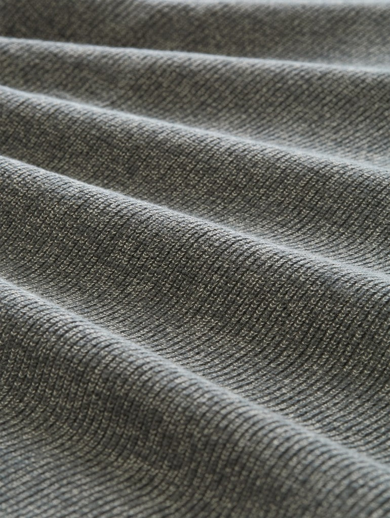 1052237 TOM TAILOR men - Strickpullover in Melange-Optik 40814 darkest olive tonal mouline