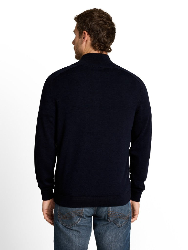 1052210 TOM TAILOR men - Strickjacke aus Baumwolle 10668 sky captain blue