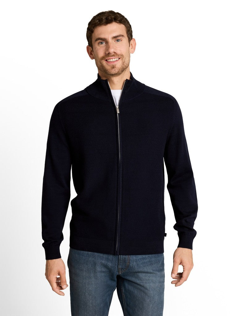 1052210 TOM TAILOR men - Strickjacke aus Baumwolle 10668 sky captain blue