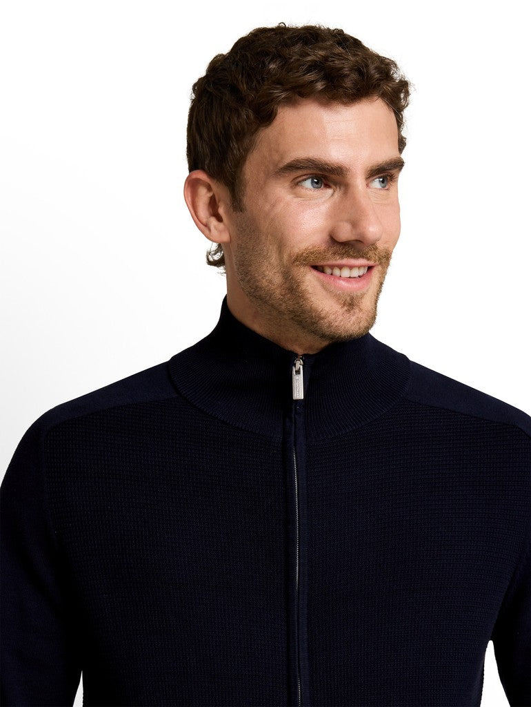 1052210 TOM TAILOR men - Strickjacke aus Baumwolle 10668 sky captain blue