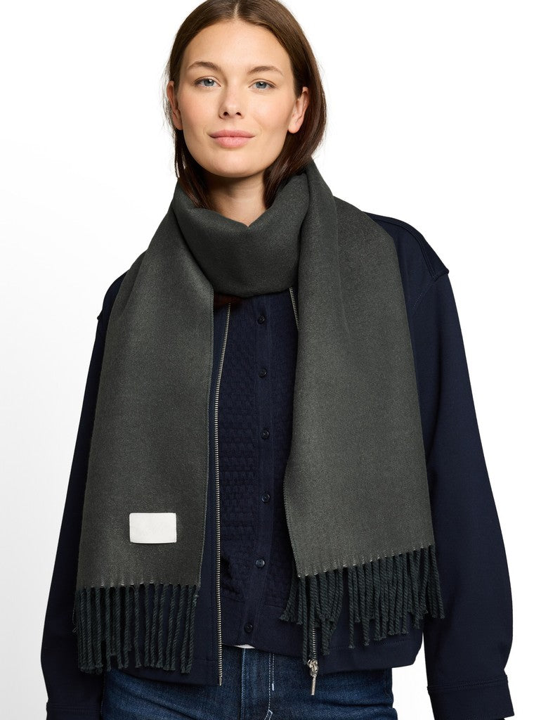 1052114 TOM TAILOR wmn - Wendeschal mit Fransen 14406 darkest olive