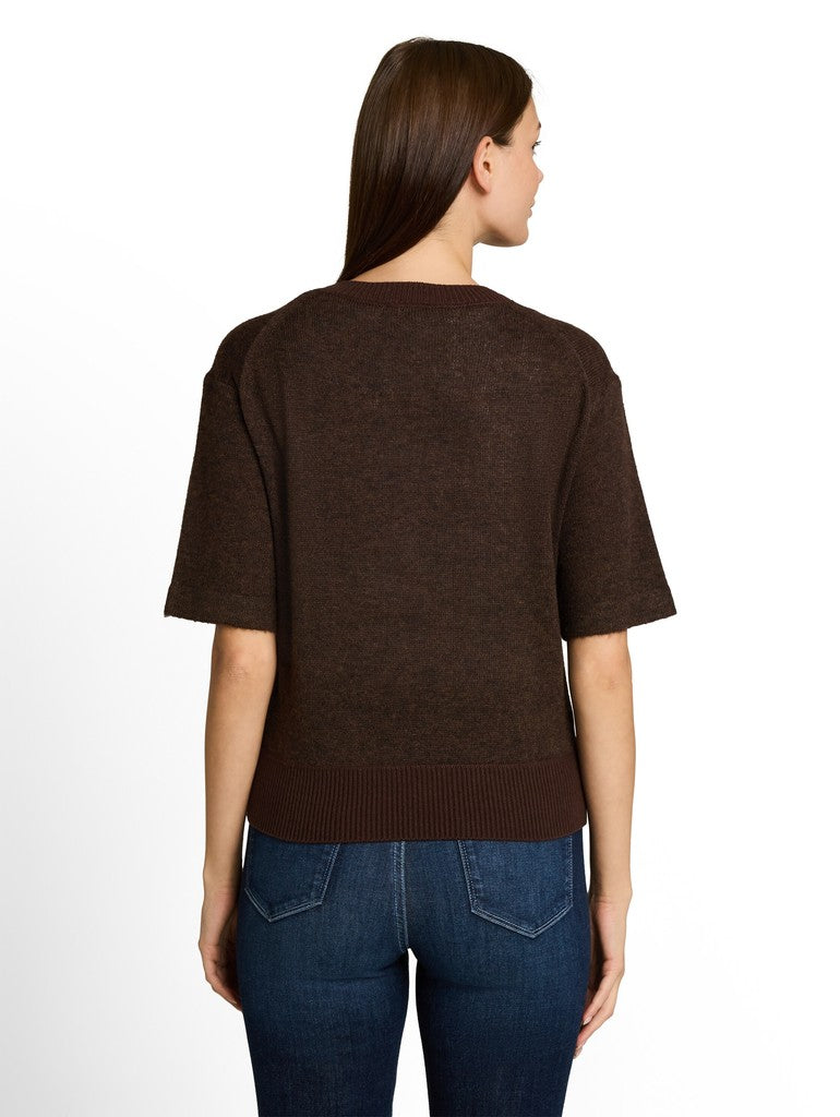 1053214 TOM TAILOR wmn - Pullunder 28343 java dark brown melange