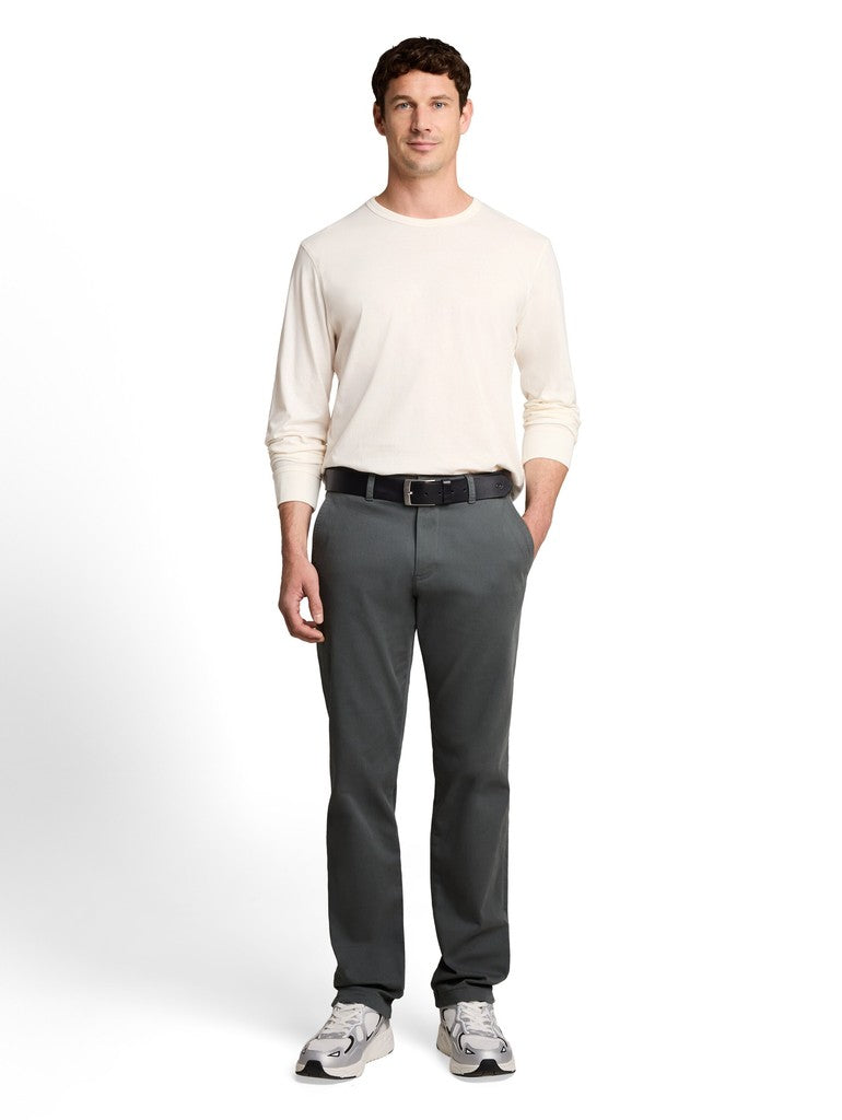 1052637 TOM TAILOR men - Basic Langarmshirt aus Baumwolle 10348 gardenia white
