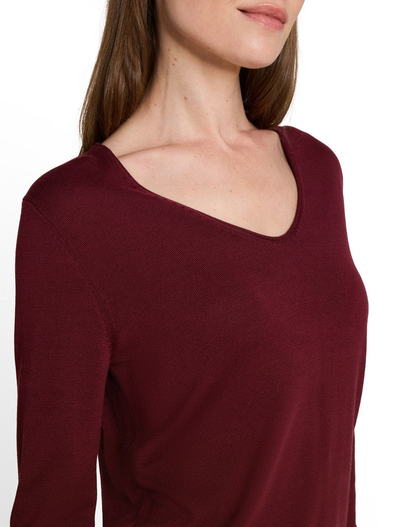 1012976 TOM TAILOR wmn - Strickpullover mit V-Ausschnitt 10342 preppy plum