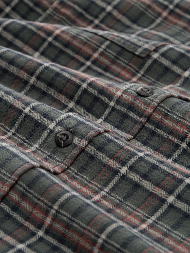 1052328 TOM TAILOR men - Comfort Fit Flanell-Hemd mit Karomuster 40688 green based blue mint check