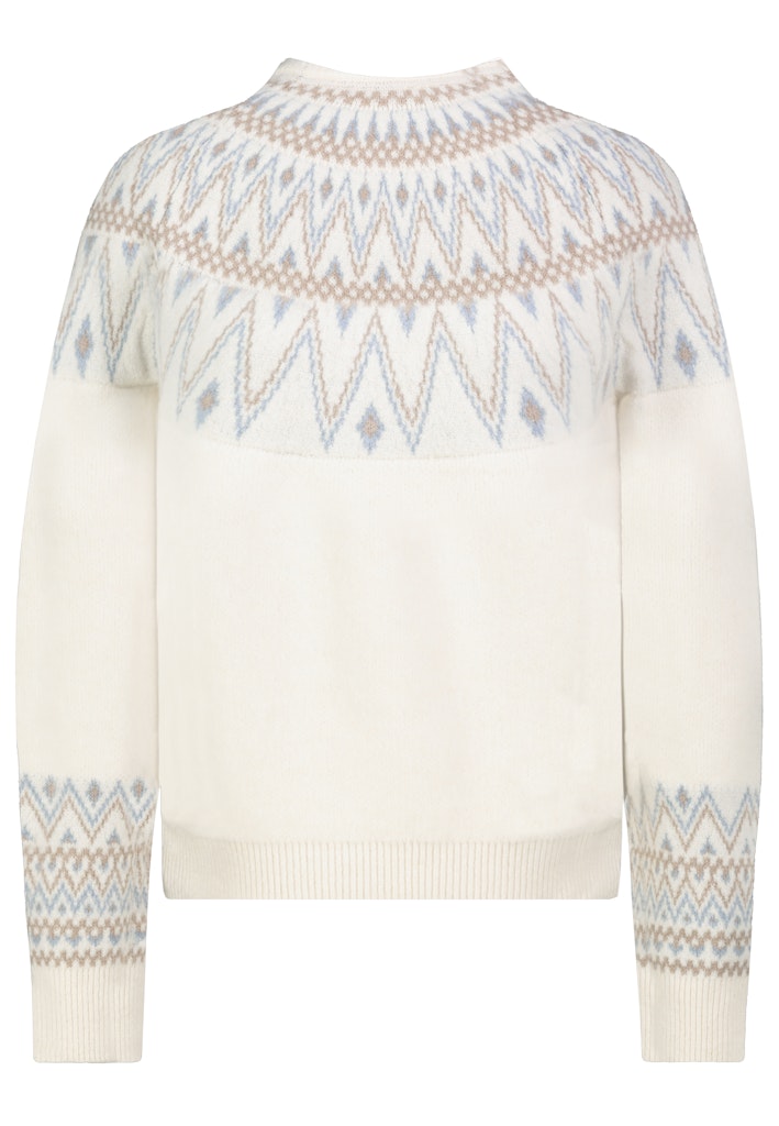 D90073AB90929C3 AUTHENTIC STYLE wmn - Pullover mit Fair-Isle-Chic 22000 smokey white