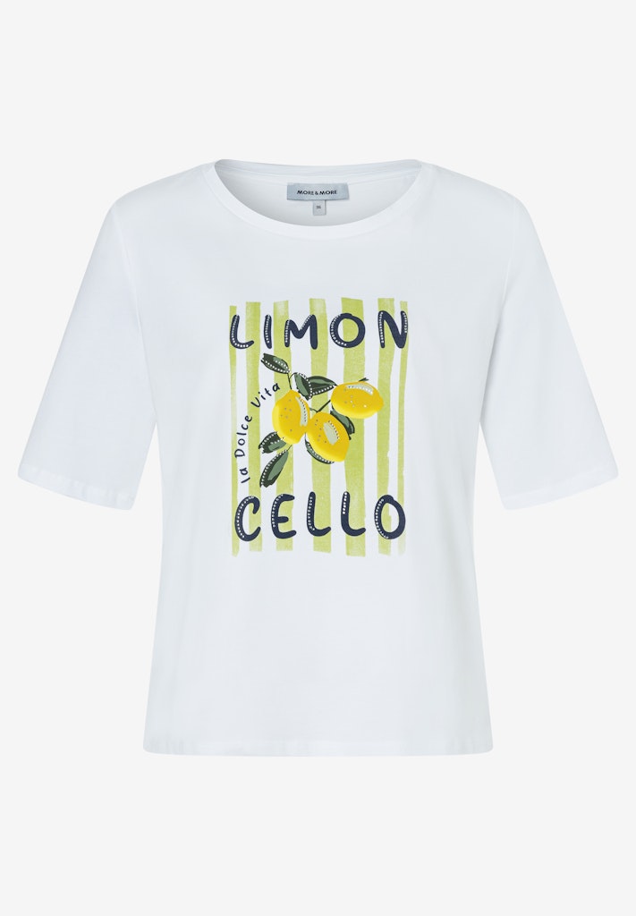 61030005 MORE&MORE - Shirt with Print Limoncello 0010 white