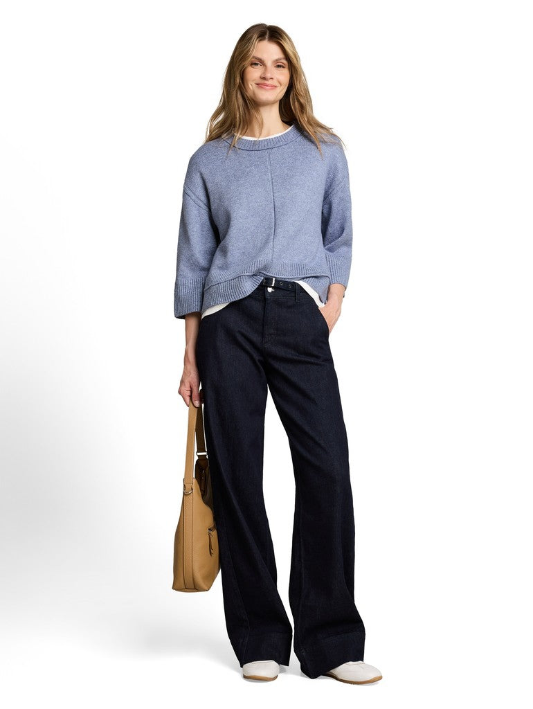 1052787 TOM TAILOR wmn - Loose Fit Cosy Strickpullover 25715 fern blue melange