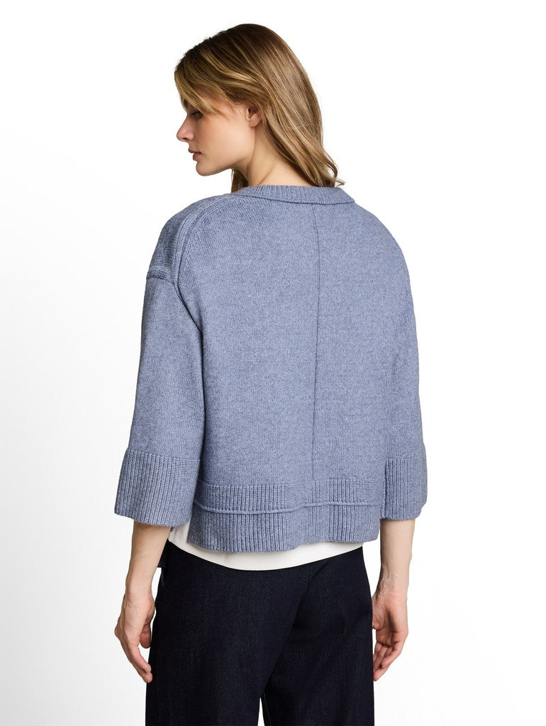 1052787 TOM TAILOR wmn - Loose Fit Cosy Strickpullover 25715 fern blue melange