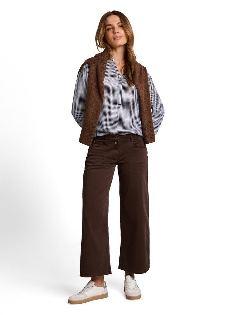 1052108 TOM TAILOR wmn - Viskose-Bluse 40770 small blue brown dot print