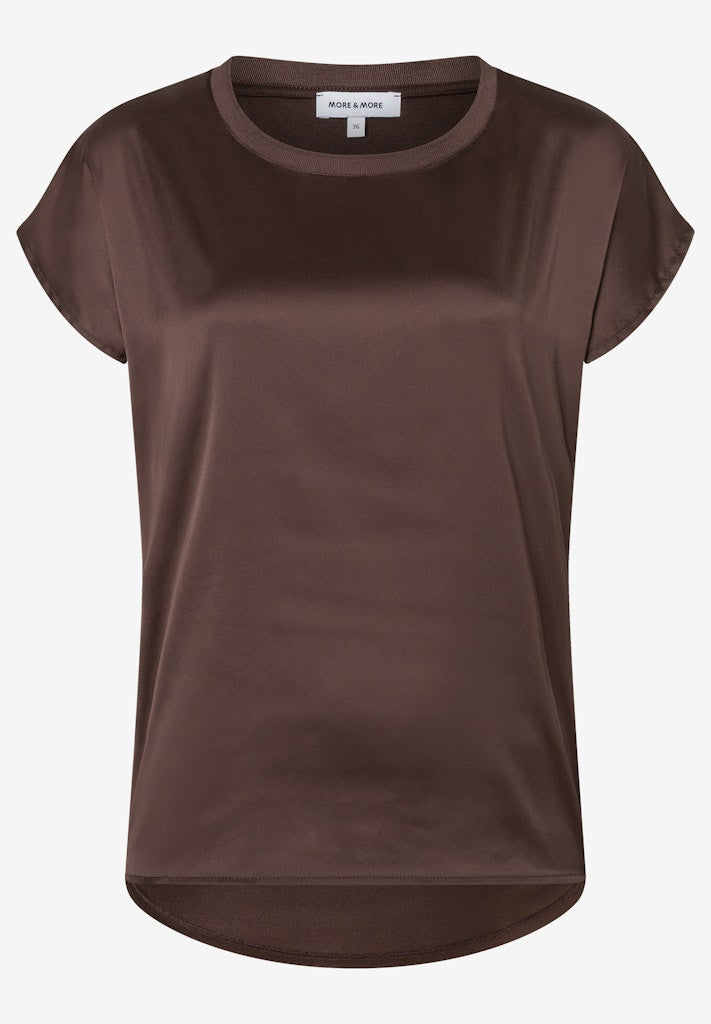 61910572 MORE&MORE - Patch-Shirt Uni 0279 espresso brown