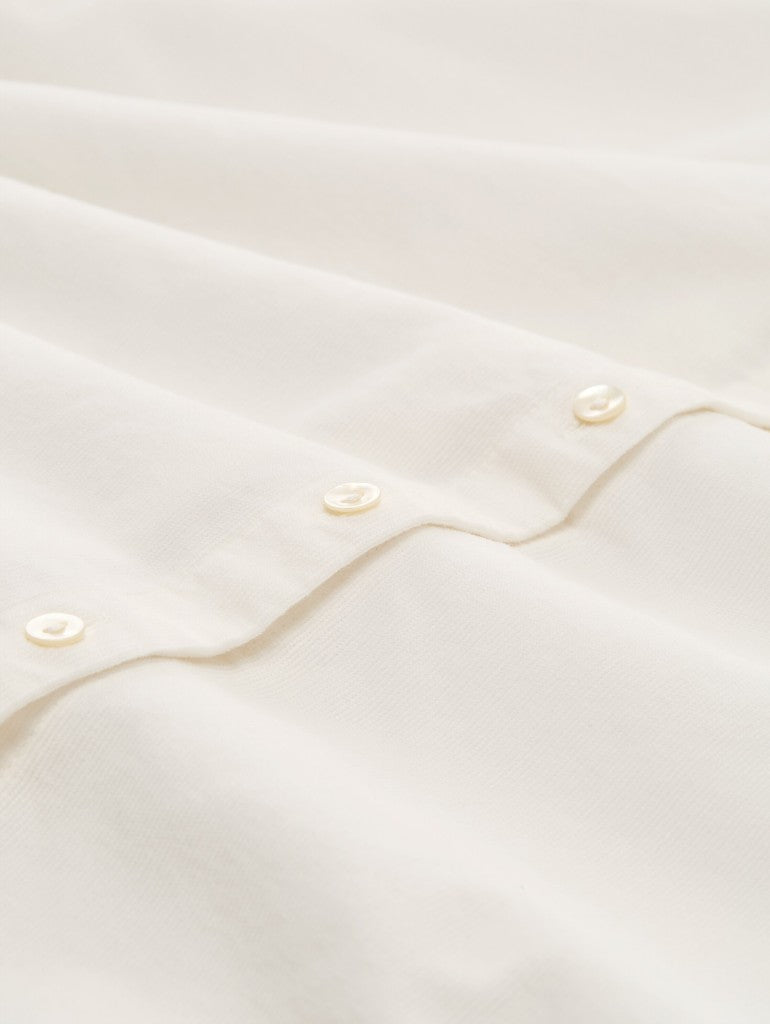 1052596 TOM TAILOR wmn - Cordbluse mit Rüschenkragen 10315 whisper white