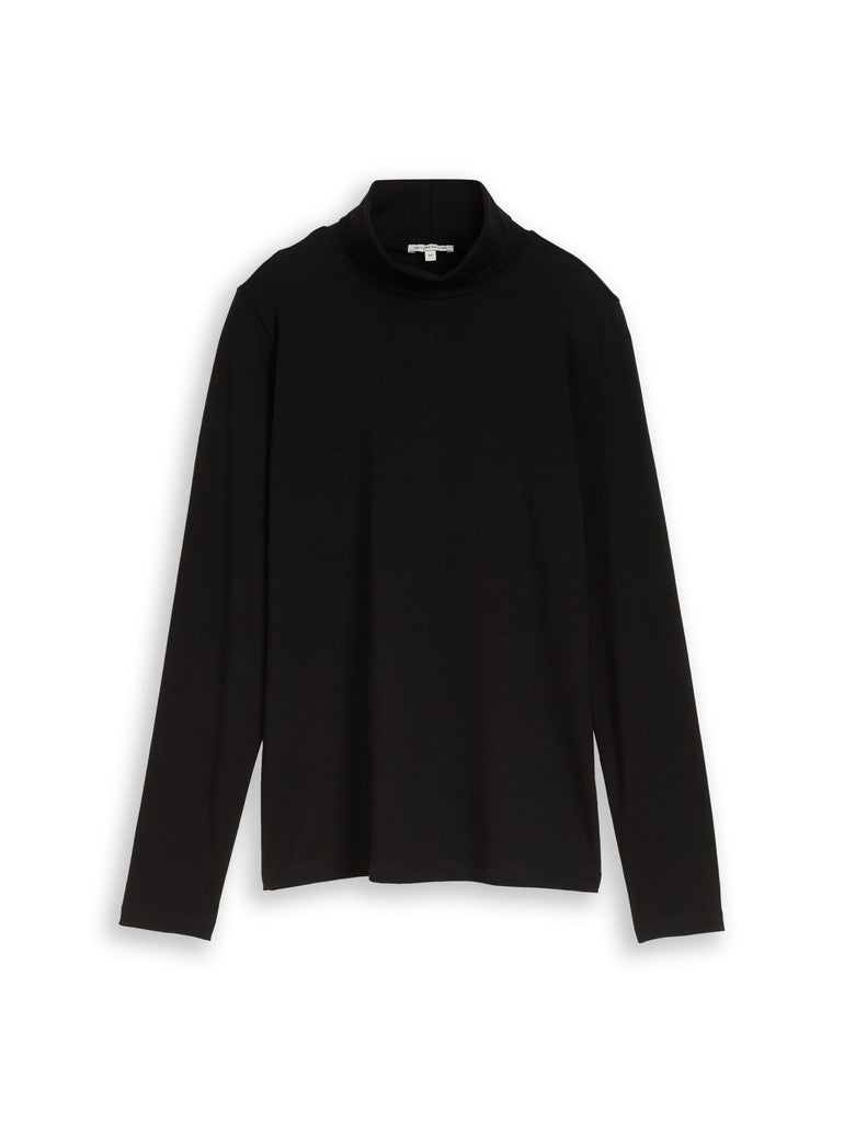 1052942 TOM TAILOR wmn - Basic Rollkragenshirt 14482 deep black