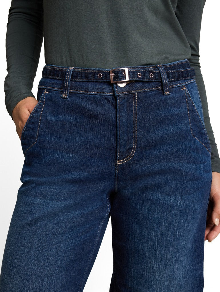 1052204 LUNA - TOM TAILOR wmn - WideLeg Jeans 10114 Clean Dark Stone Blue Denim