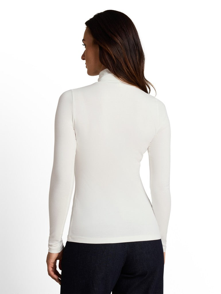1052942 TOM TAILOR wmn - Basic Rollkragenshirt 10315 whisper white