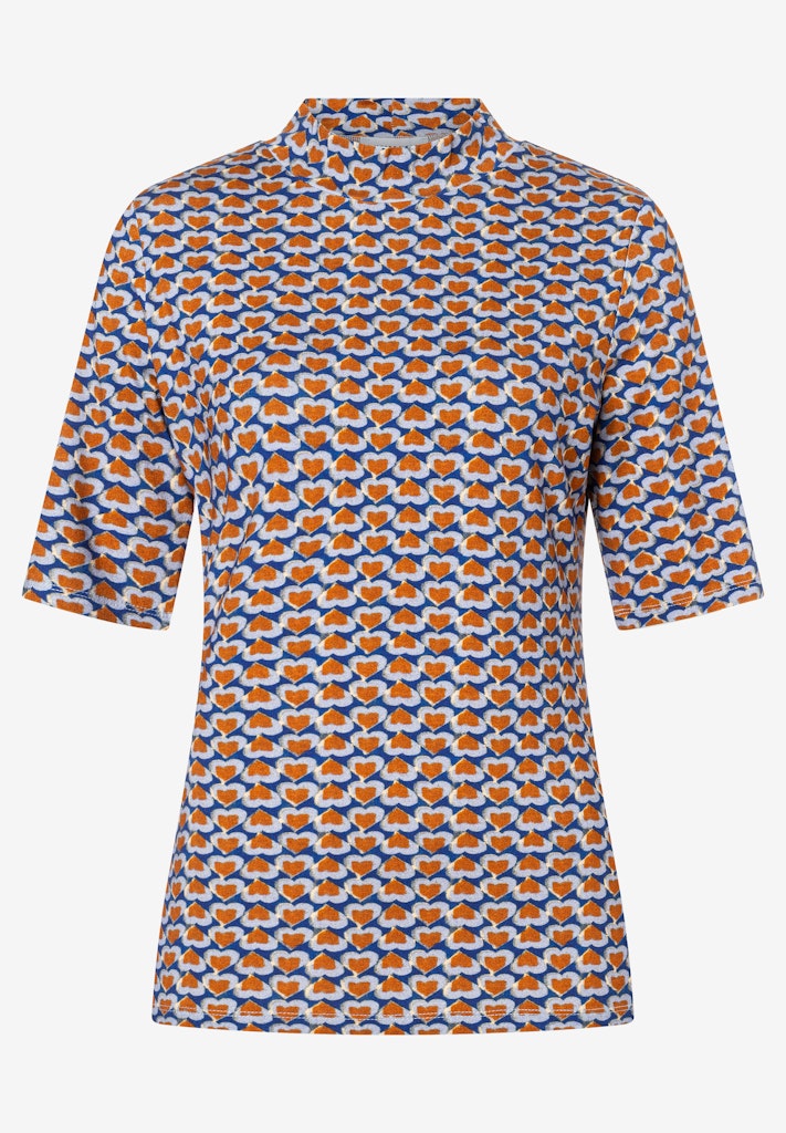 61080053 MORE&MORE - Shirt with Turtleneck 4350 heart print