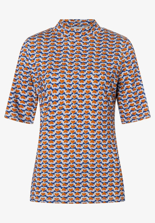 61080053 MORE&MORE - Shirt with Turtleneck 4350 heart print