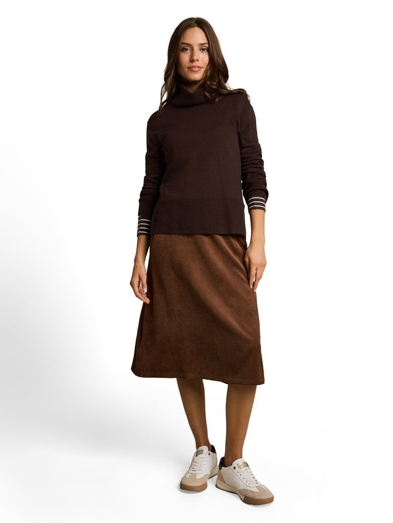 1053394 TOM TAILOR wmn - Rollkragenpullover mit Kaschmir-Anteil 28343 java dark brown melange