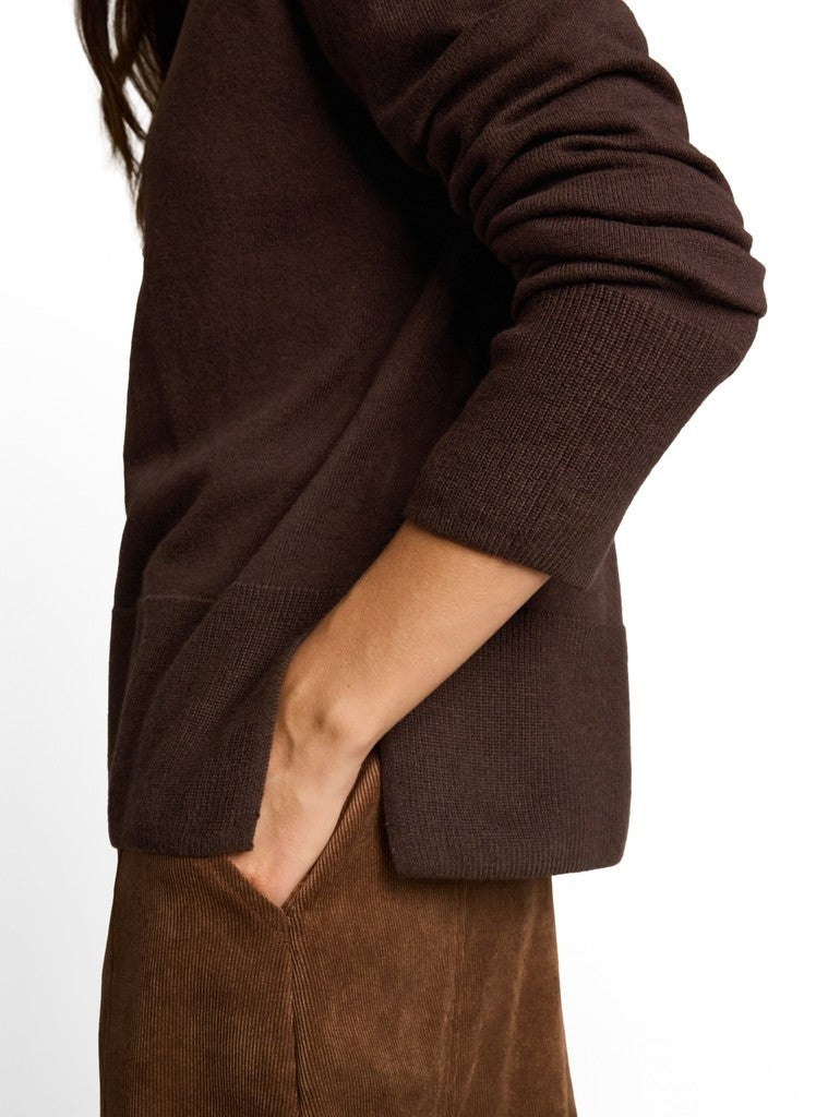 1053394 TOM TAILOR wmn - Rollkragenpullover mit Kaschmir-Anteil 28343 java dark brown melange
