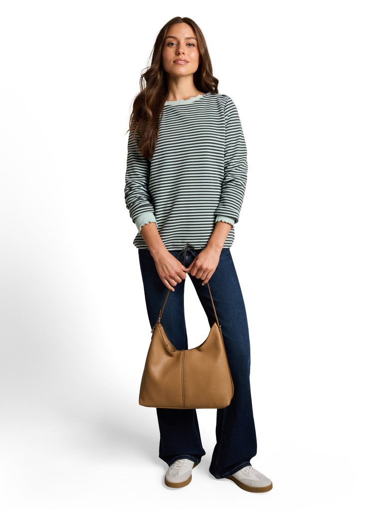 1045536 TOM TAILOR wmn - Shirt 40823 darkest olive green stripe