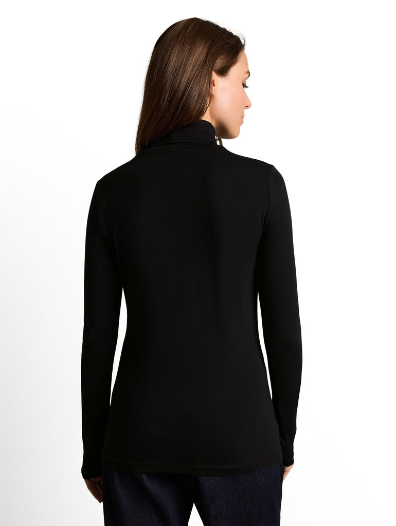 1052942 TOM TAILOR wmn - Basic Rollkragenshirt 14482 deep black