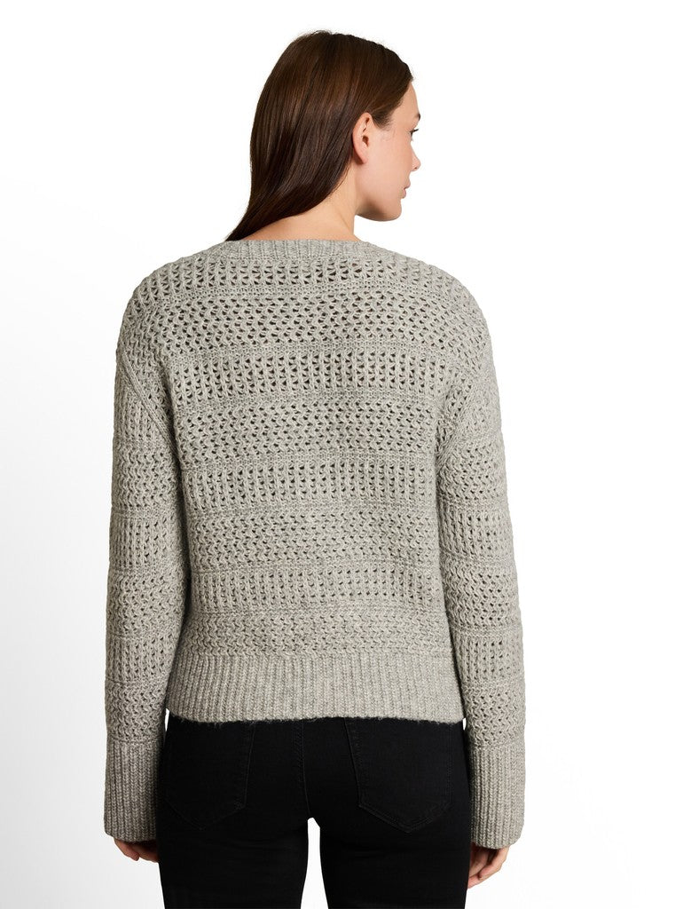 1053398 TOM TAILOR wmn - Cardigan mit Wollanteil 40730 soft grey melange