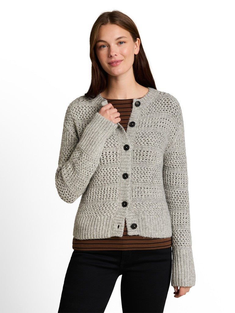 1053398 TOM TAILOR wmn - Cardigan mit Wollanteil 40730 soft grey melange