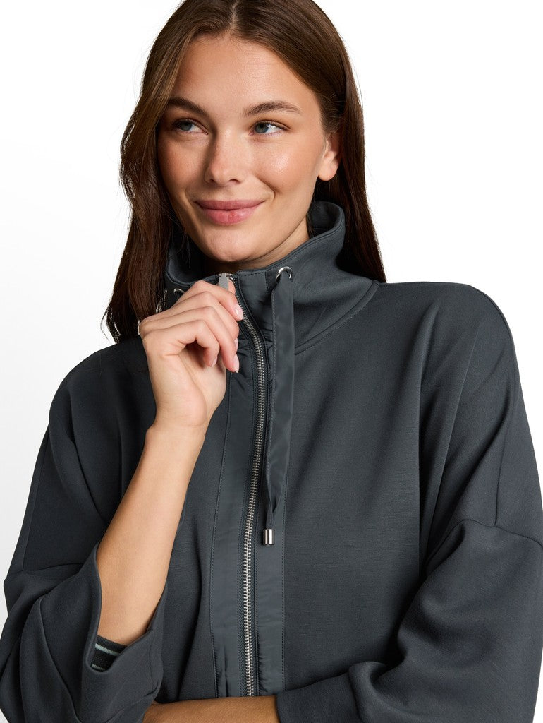 1047715 TOM TAILOR wmn - Scuba Sweatjacke 14406 deep dark olive
