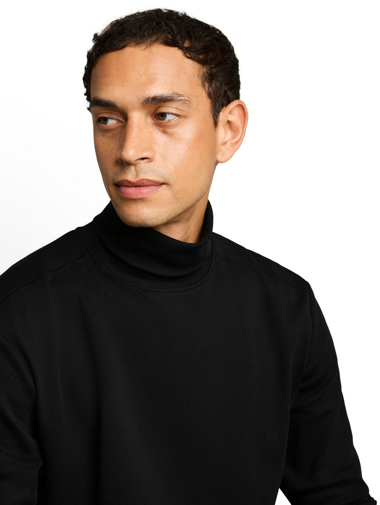 1052714 TOM TAILOR men - Rollkragenshirt mit Logo-Print 29999 black