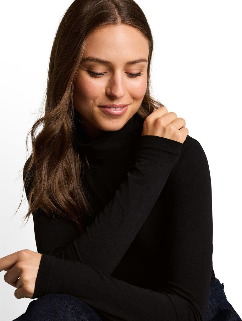 1052942 TOM TAILOR wmn - Basic Rollkragenshirt 14482 deep black