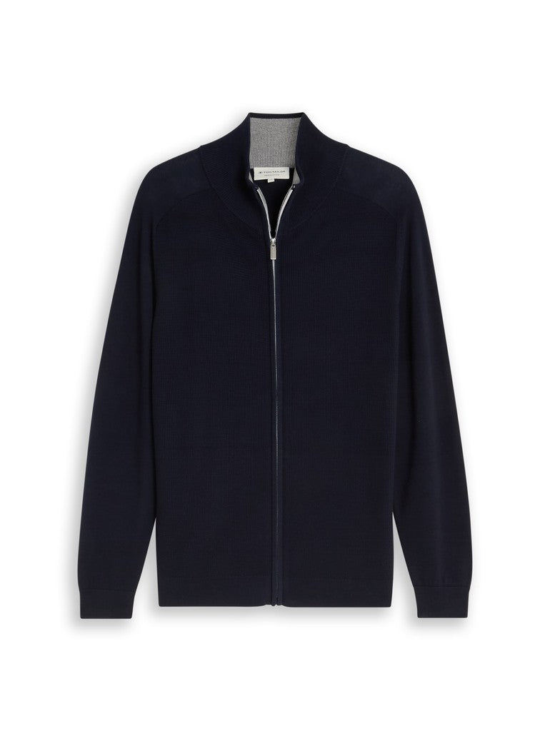 1052210 TOM TAILOR men - Strickjacke aus Baumwolle 10668 sky captain blue