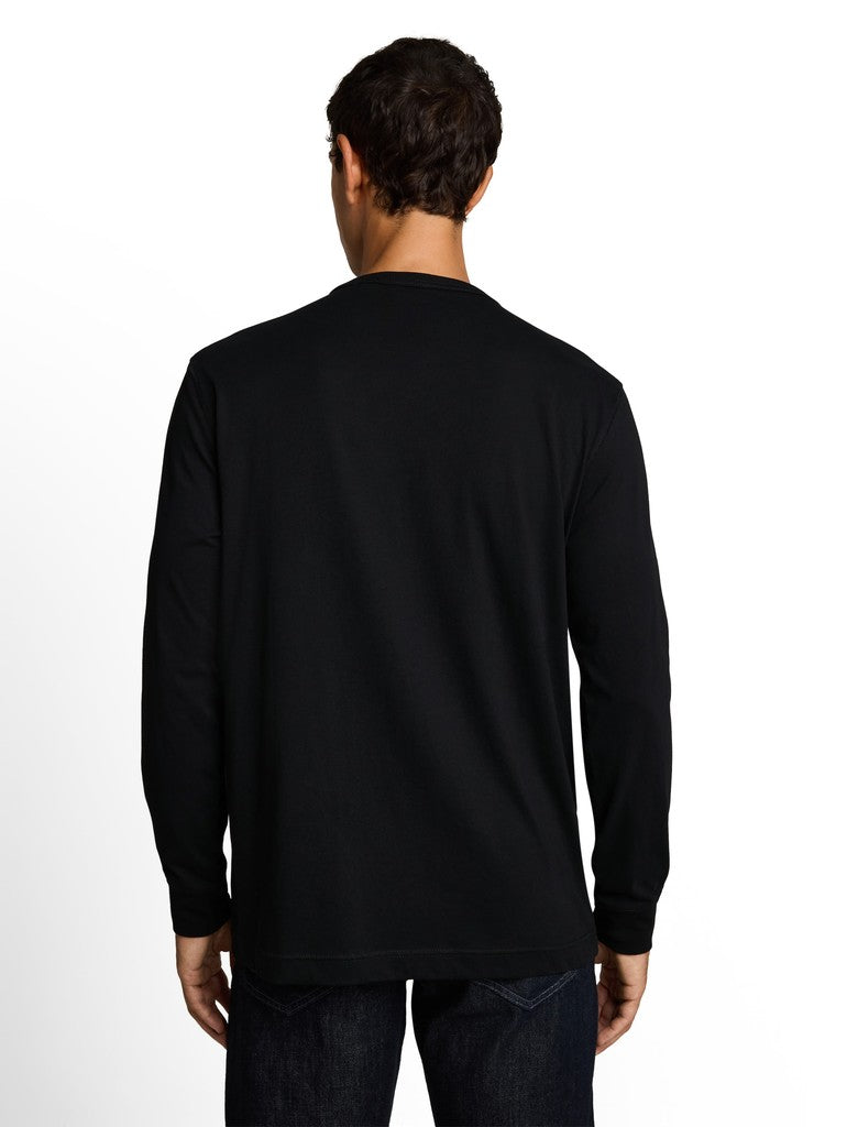 1052637 TOM TAILOR men - Basic Langarmshirt aus Baumwolle 29999 black