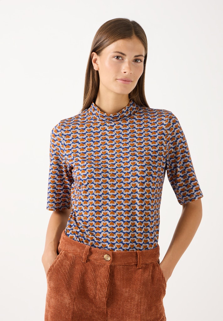 61080053 MORE&MORE - Shirt with Turtleneck 4350 heart print