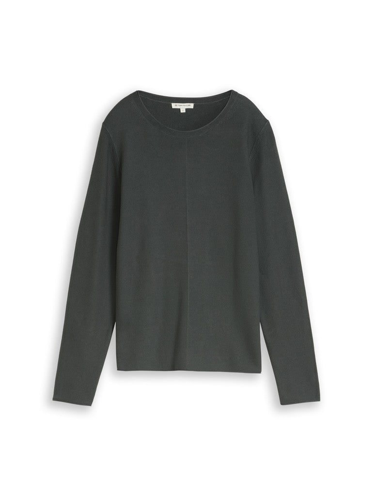 1052023 TOM TAILOR wmn - Strickpullover aus Baumwolle 14406 darkest olive