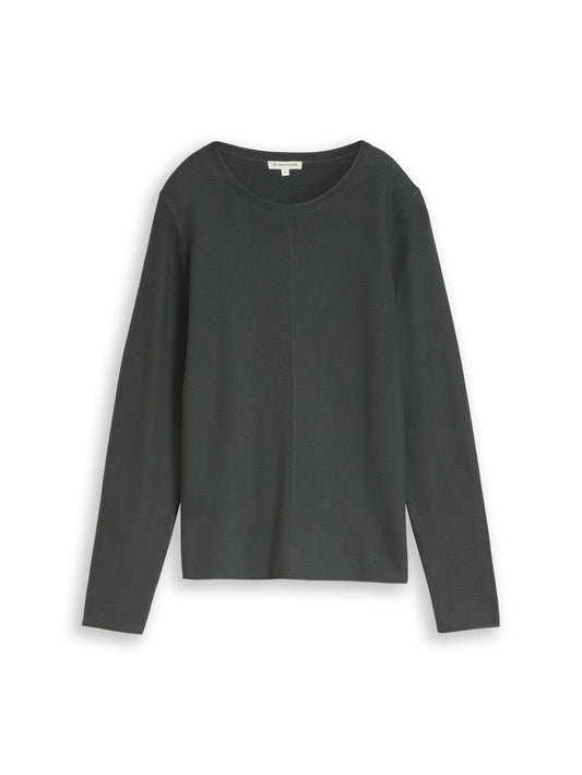 1052023 TOM TAILOR wmn - Strickpullover aus Baumwolle 14406 darkest olive