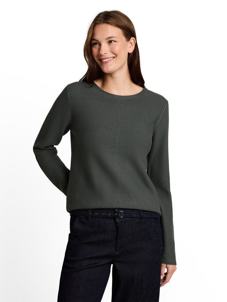 1052023 TOM TAILOR wmn - Strickpullover aus Baumwolle 14406 darkest olive