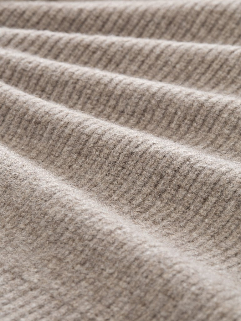 1053107 TOM TAILOR men - Strickjacke mit Wollanteil 10368 driftwood taupe melangé