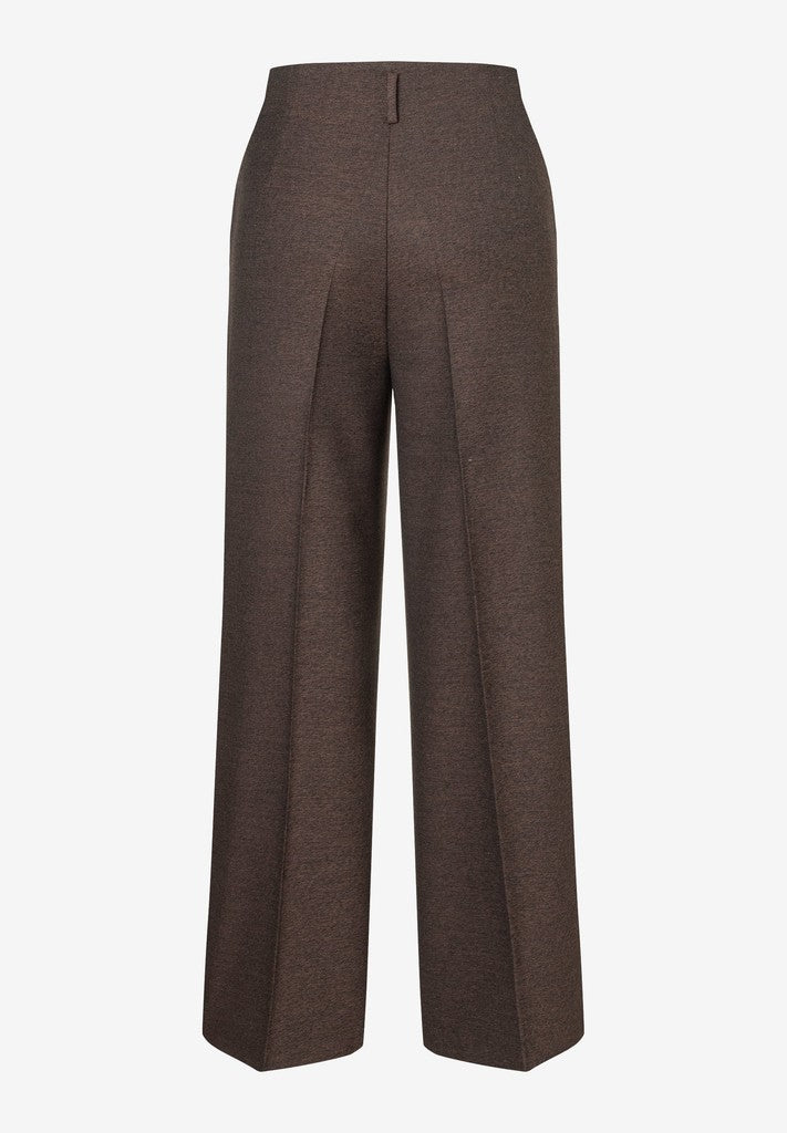 61924490 MORE&MORE - Soft Melange Wide Leg Pants 2279 dark espresso melange