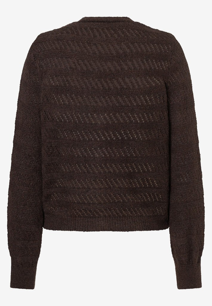 61921482 MORE&MORE - Ajour Cardigan 0279 espresso brown
