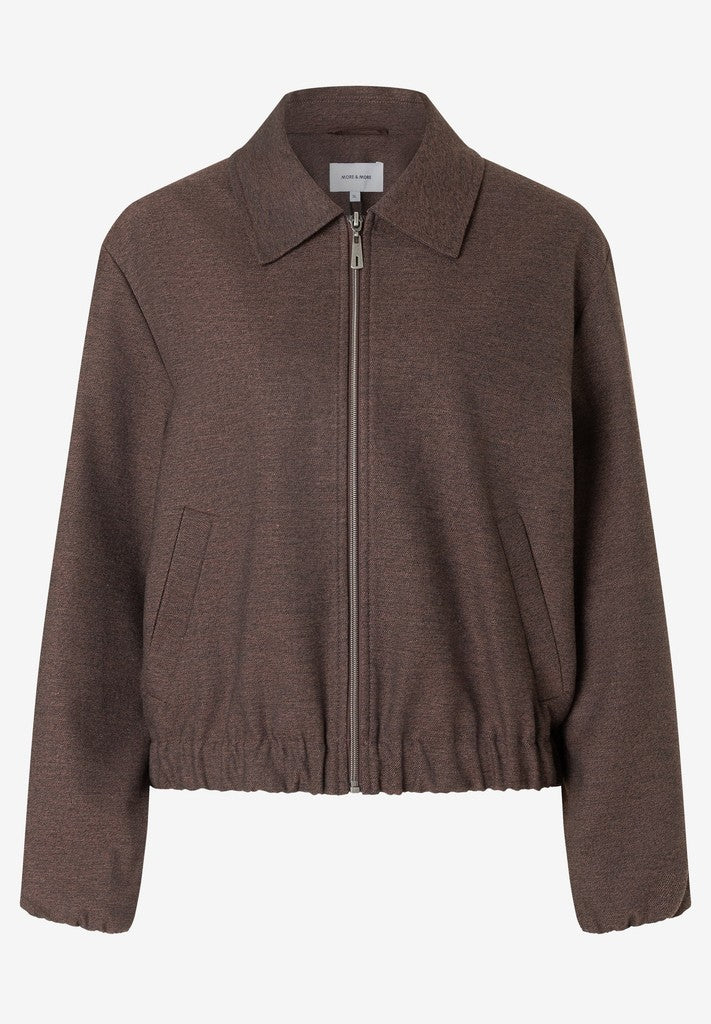 61926413 MORE&MORE - Soft Melange Blouson 2279 dark espresso melange