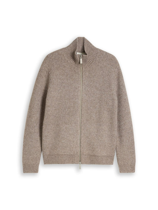 1053107 TOM TAILOR men - Strickjacke mit Wollanteil 10368 driftwood taupe melangé
