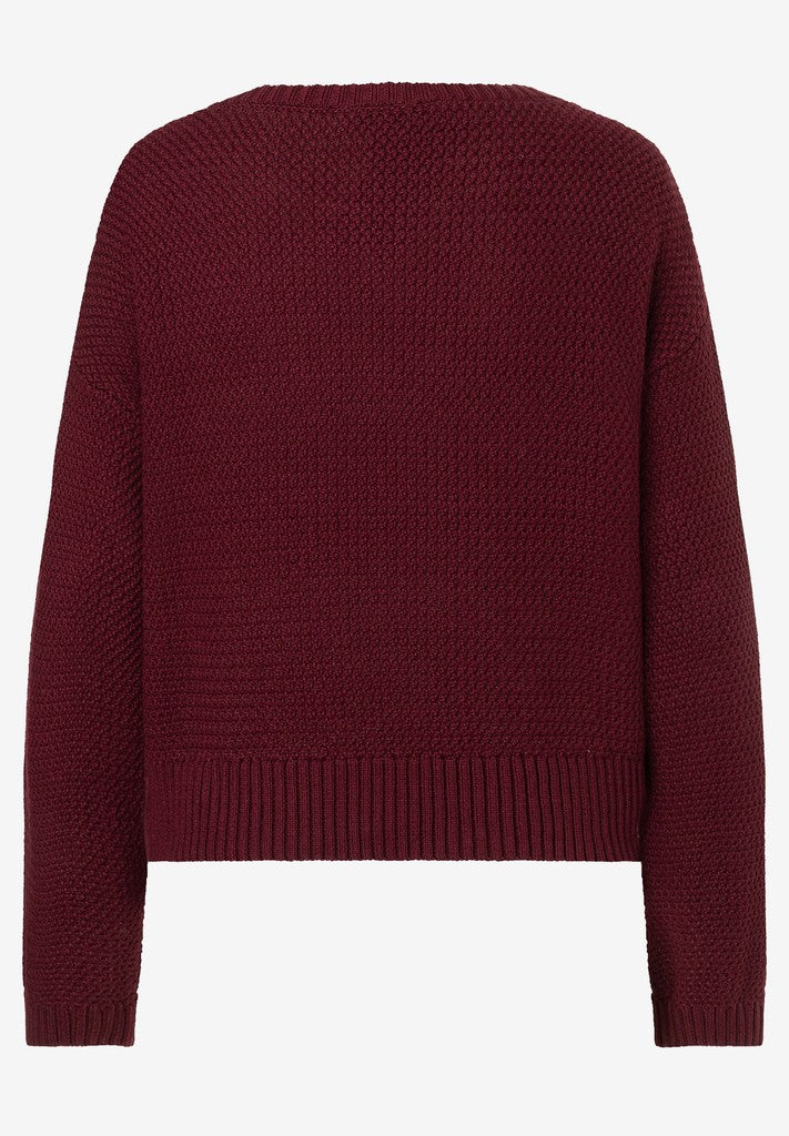 61921483 MORE&MORE - Pullover with Boat Neck 0561 pomegranate red