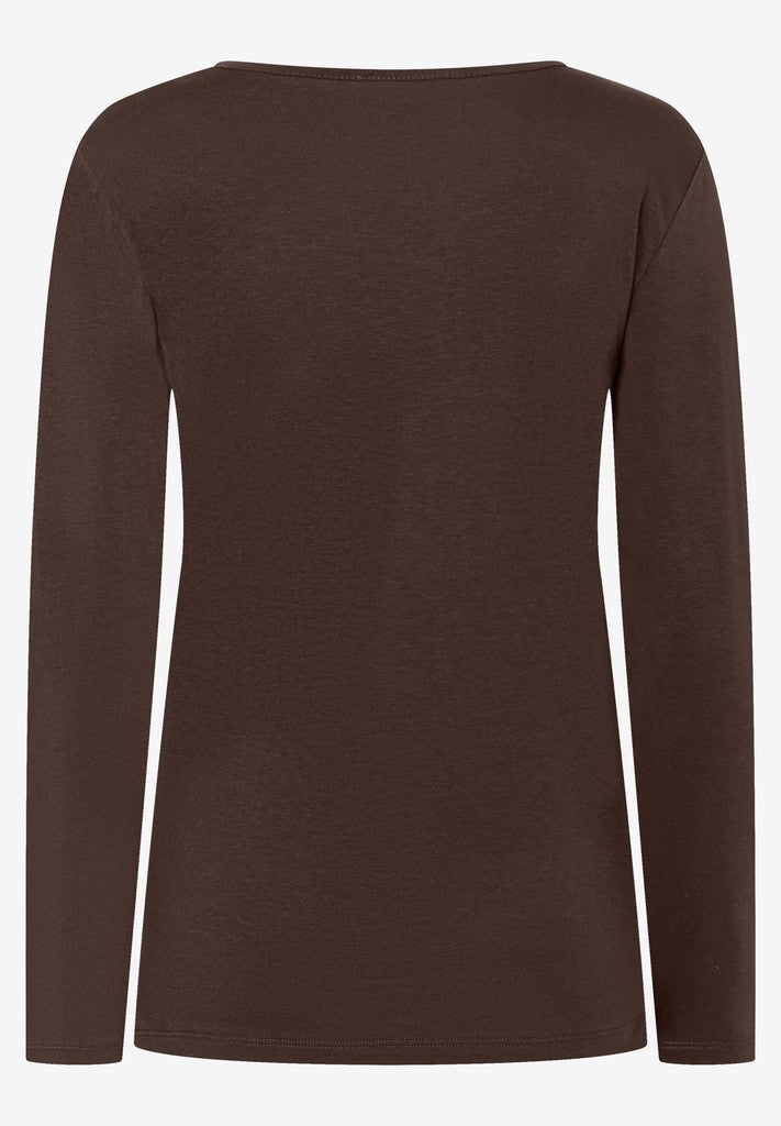 61920577 MORE&MORE - Longsleeve with Round Neck 0279 espresso brown