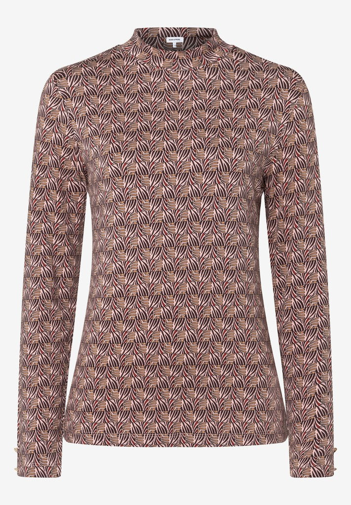 61090004 MORE&MORE - Turtle-Neck Shirt 5858 small geometrical print