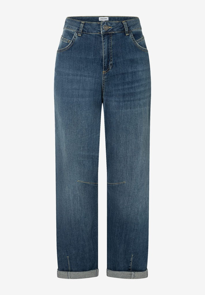 61094203 MORE&MORE - Blue Denim Barrel Leg Jeans 0962 middle blue denim