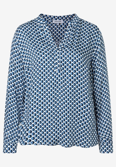 51912475 MORE&MORE Printed Blouse 3334 blue