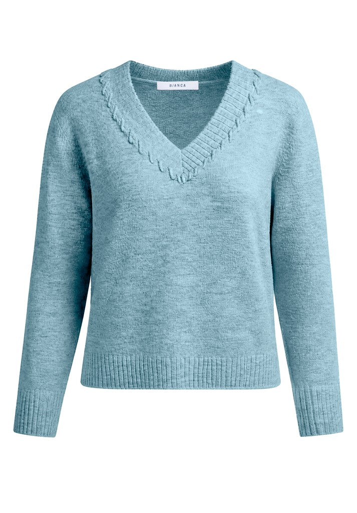 88016 VENUS - BIANCA Pullover 444 stone blue melange